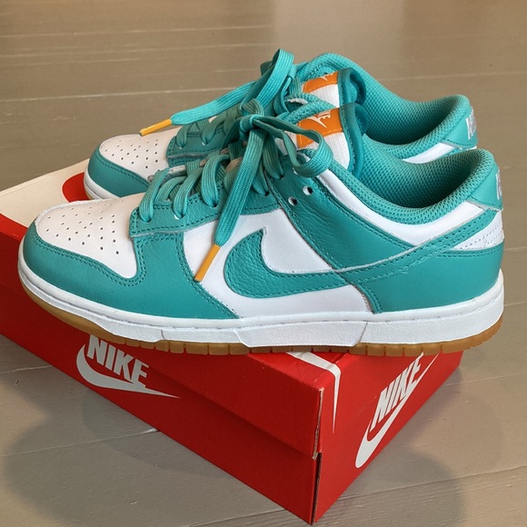 NikeNike Dunk Low Teal Zeal TEAL-KUMQUAT DV2190-100 Women's Size 7 - Picture 2 of 8